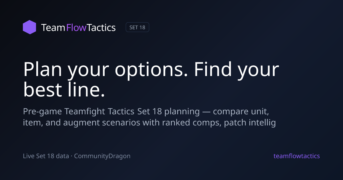 TeamFlowTactics — Adaptive TFT Set 17 Strategy